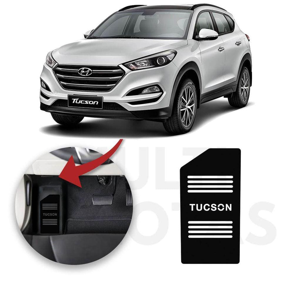 Descanso De Pé Tucson 2017 A 2022 Aço Escovado Preto