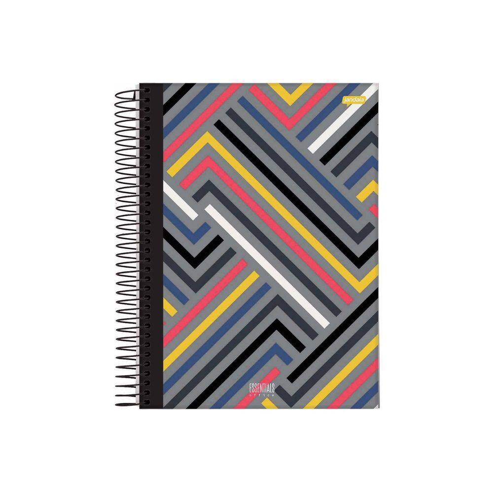 Caderno Essentials Retângulos Diagonais 1 Matéria 80 Folhas