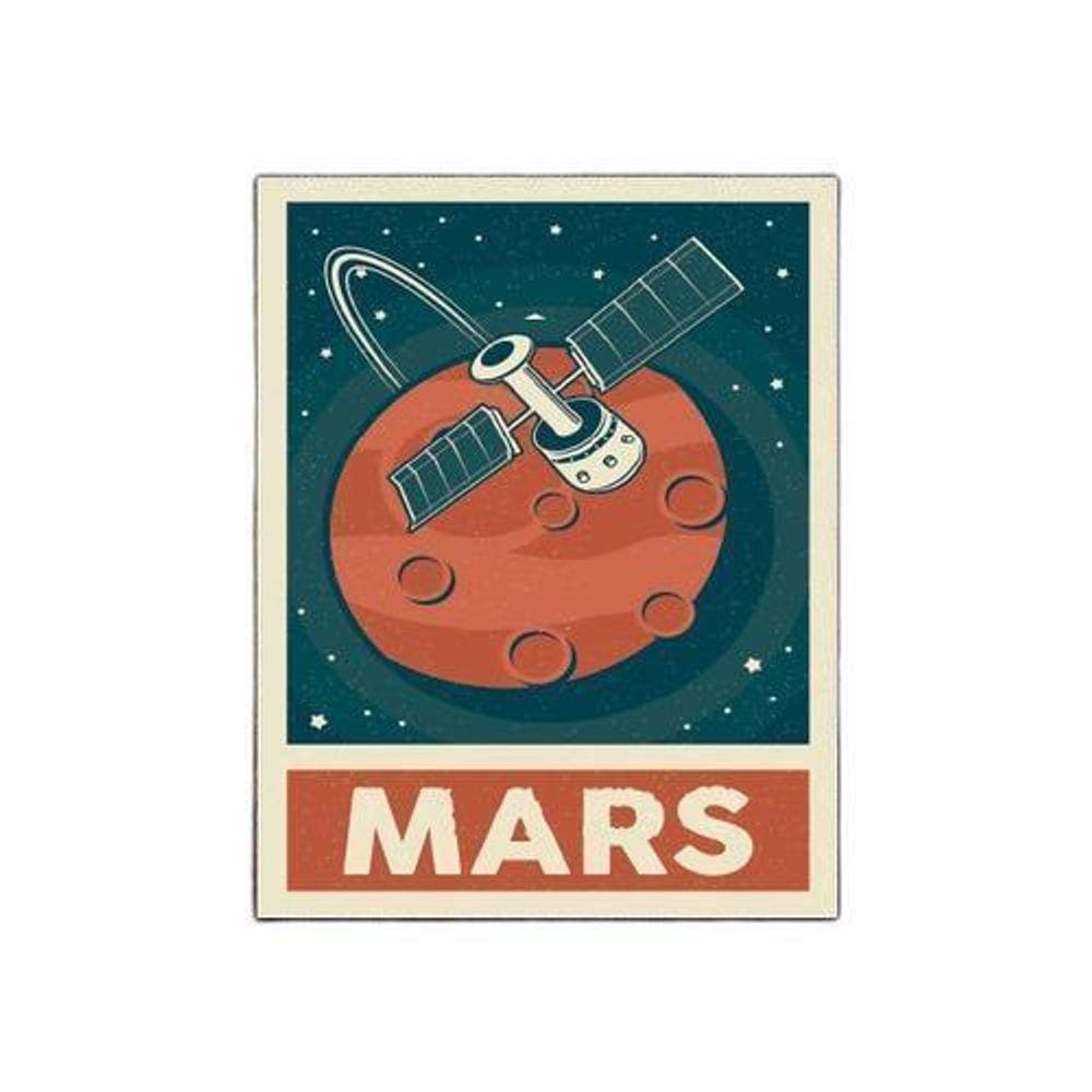 Kit 5 Placas Decorativa Espaço - Planeta Mars Marte