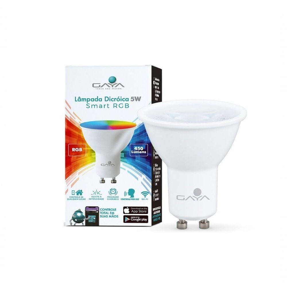Lâmpada Smart Led Dicroica 5w Gu10 Bivolt Ip20 450lm Gaya