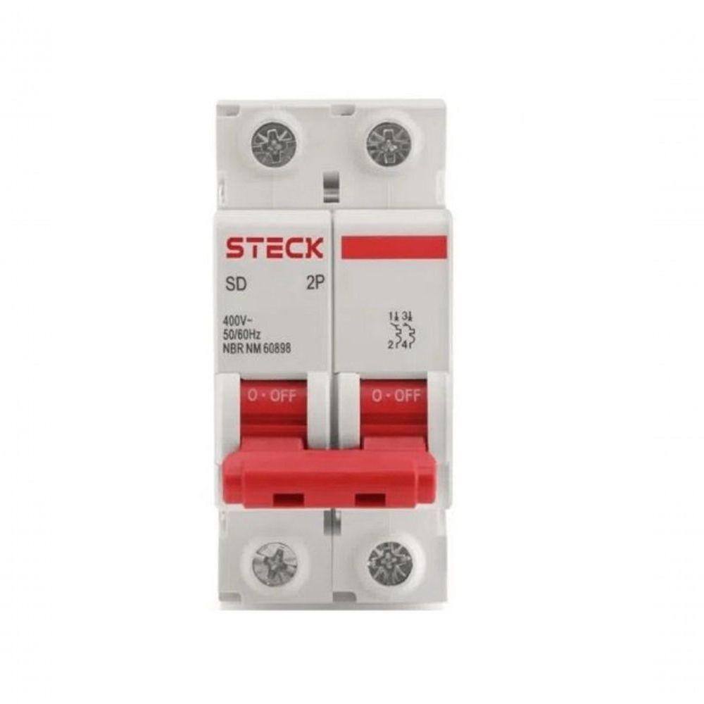 Disjuntor Din 2p 50a 3ka 230v Ca Curva C Steck