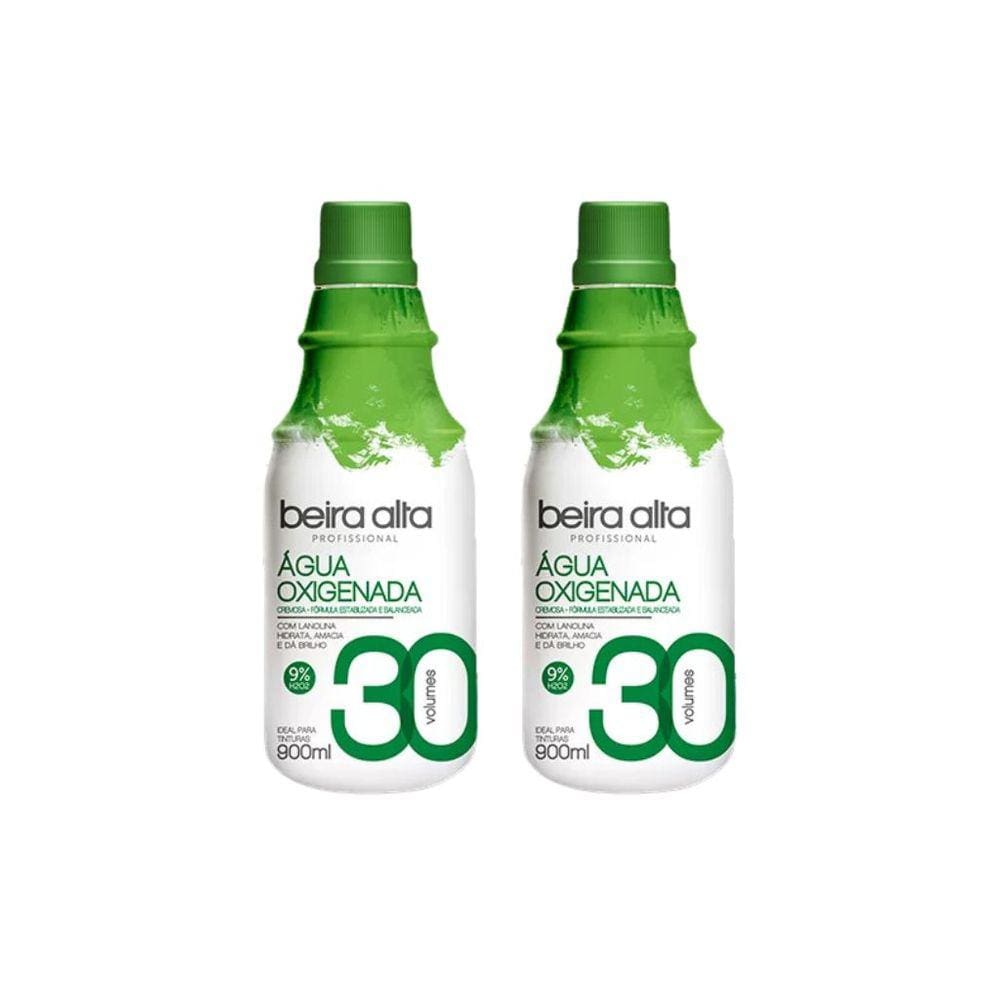 Agua Oxigenada Beira Alta 900ml 30 Volumes - Kit C/ 2un