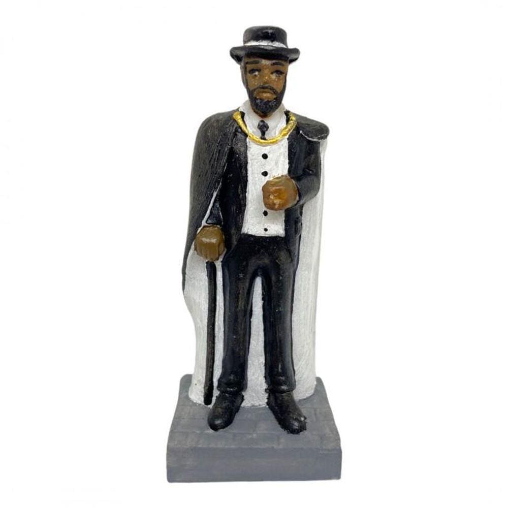 Escultura Exú Cartola 10,5Cm Em Resina Umbanda Candomblé