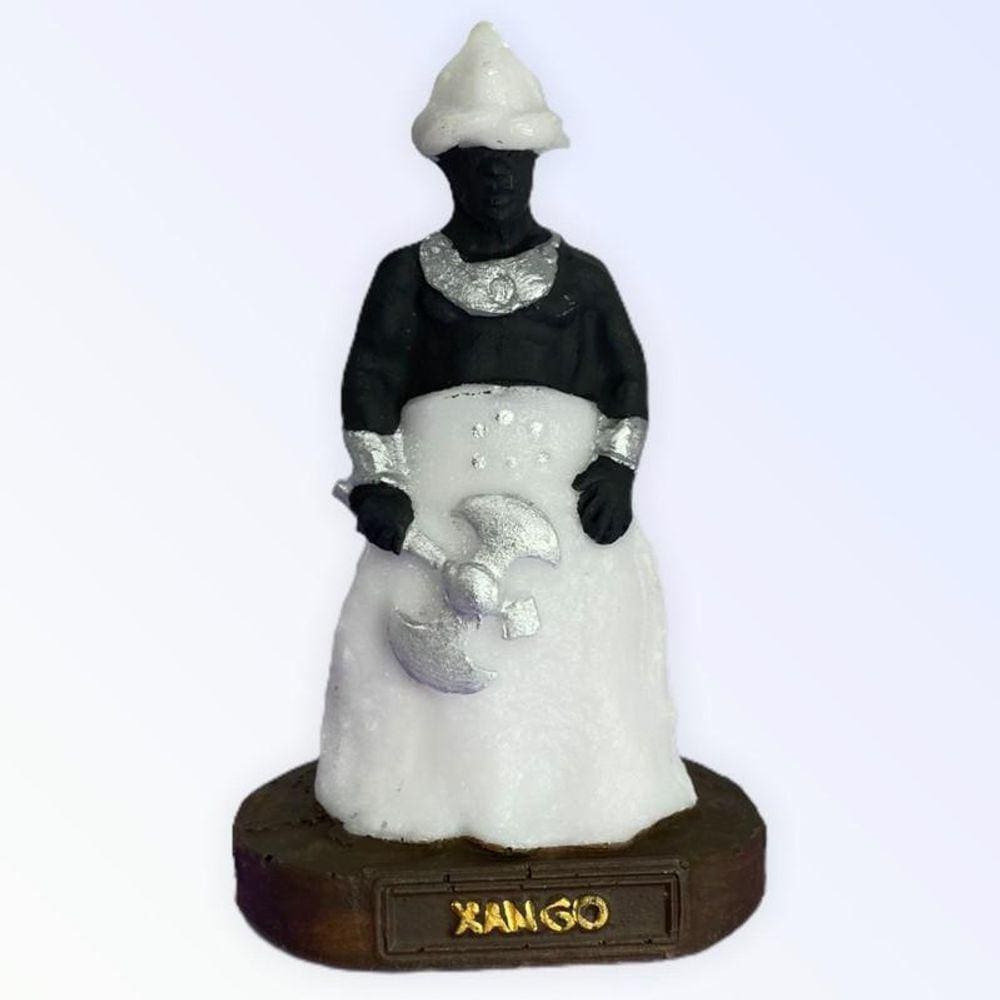 Escultura Orixá Xangô Em Resina 9,5 Cm