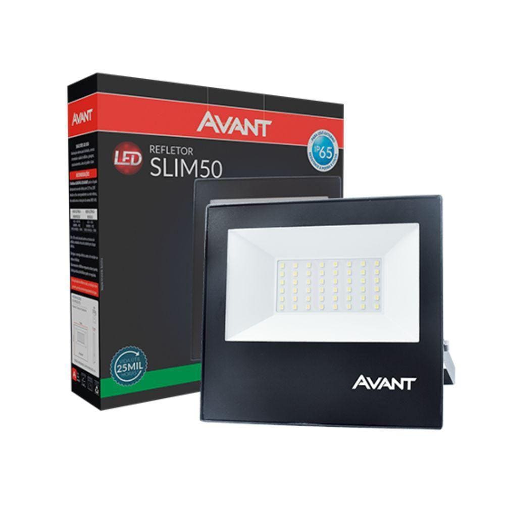 Refletor Led Avant 50w Luz Verde Bivolt Preto