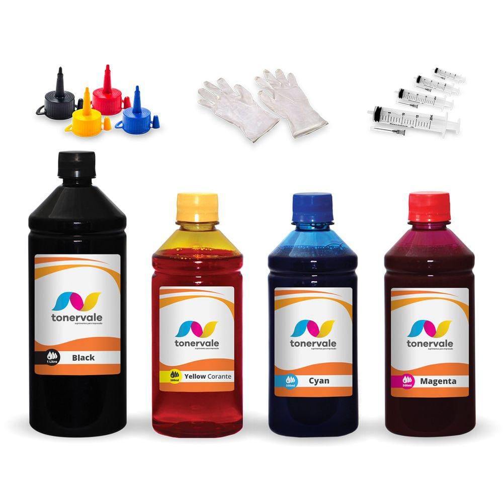 Kit 4 Tinta Universal Para Todas Epson 2,5 Litros Platinum
