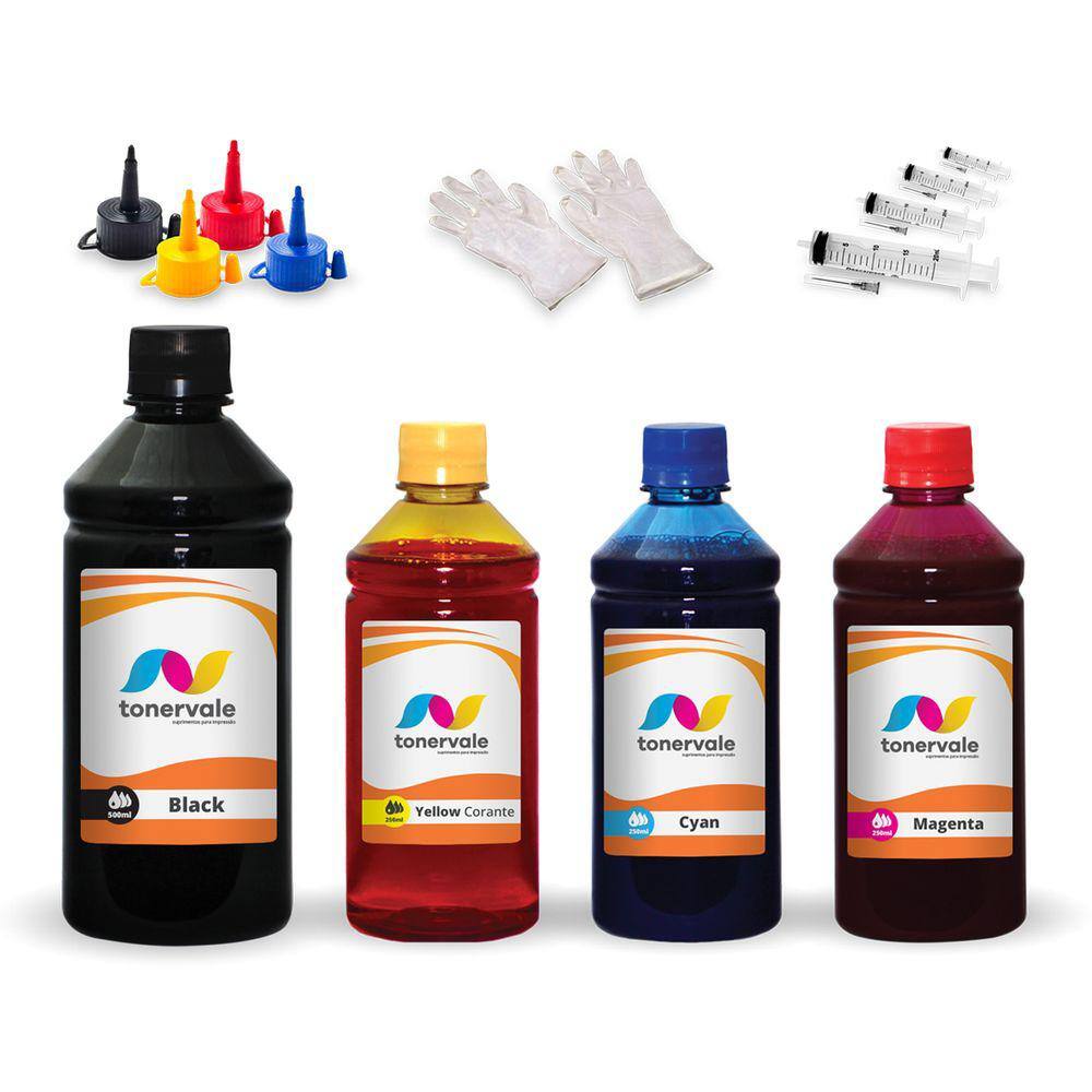 Kit 4 Tinta Para Epson TX125 T22 T25 TX120 TX123 TX135 TX105 1,25 Litros Platinum