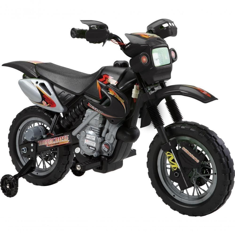 Moto Elétrica Infantil Motocross Preta - Bel Brink