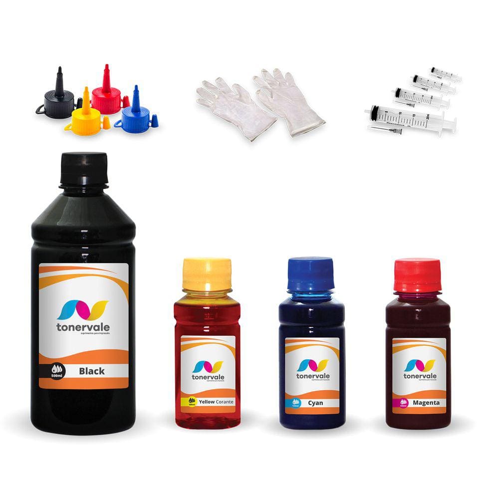 Kit 4 Tinta Para Epson L3150 L3250 T544 800ml Platinum