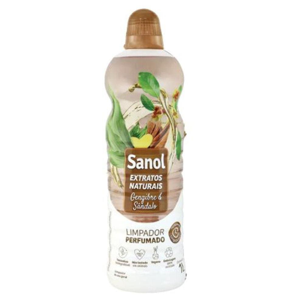 Limpador Perfumado Sanol 1L Gengibre E Sândalo
