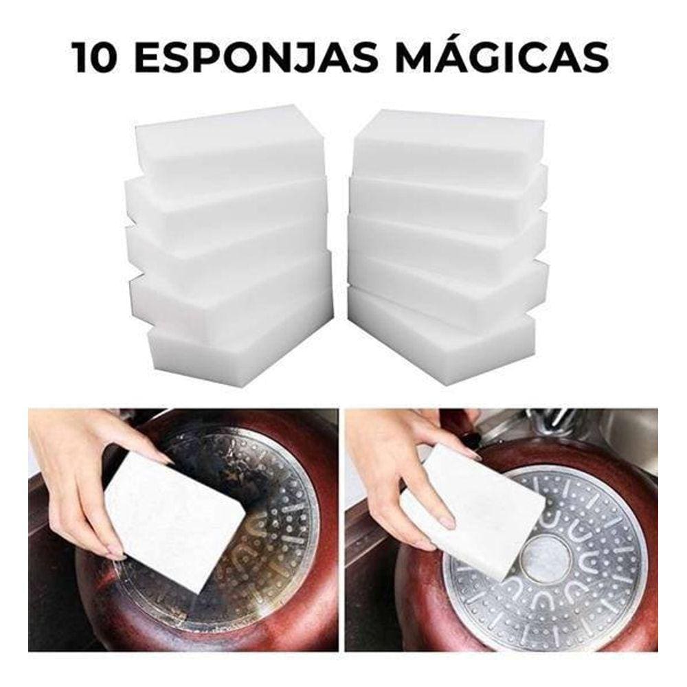 Kit Esponja Bucha Magica Casa Limpa 10 Uni