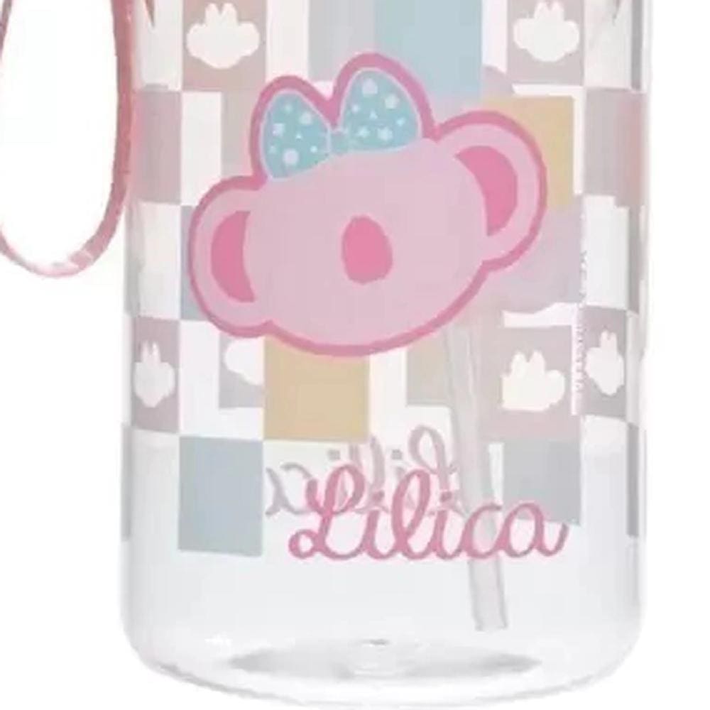 Garrafa Com Canudo Pacific Lilica Ripilica Breezy Rosa