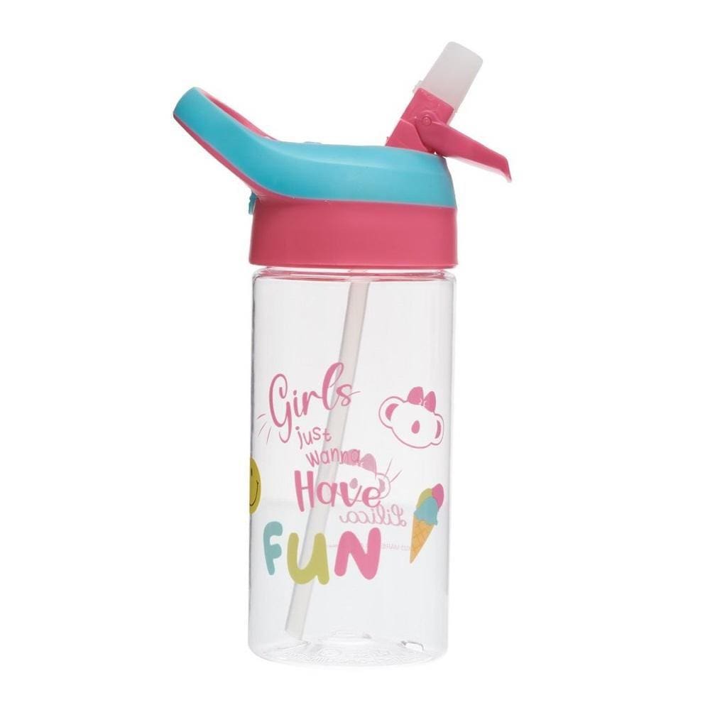 Garrafa Com Canudo Pacific Lilica Lov It Have Fun Rosa
