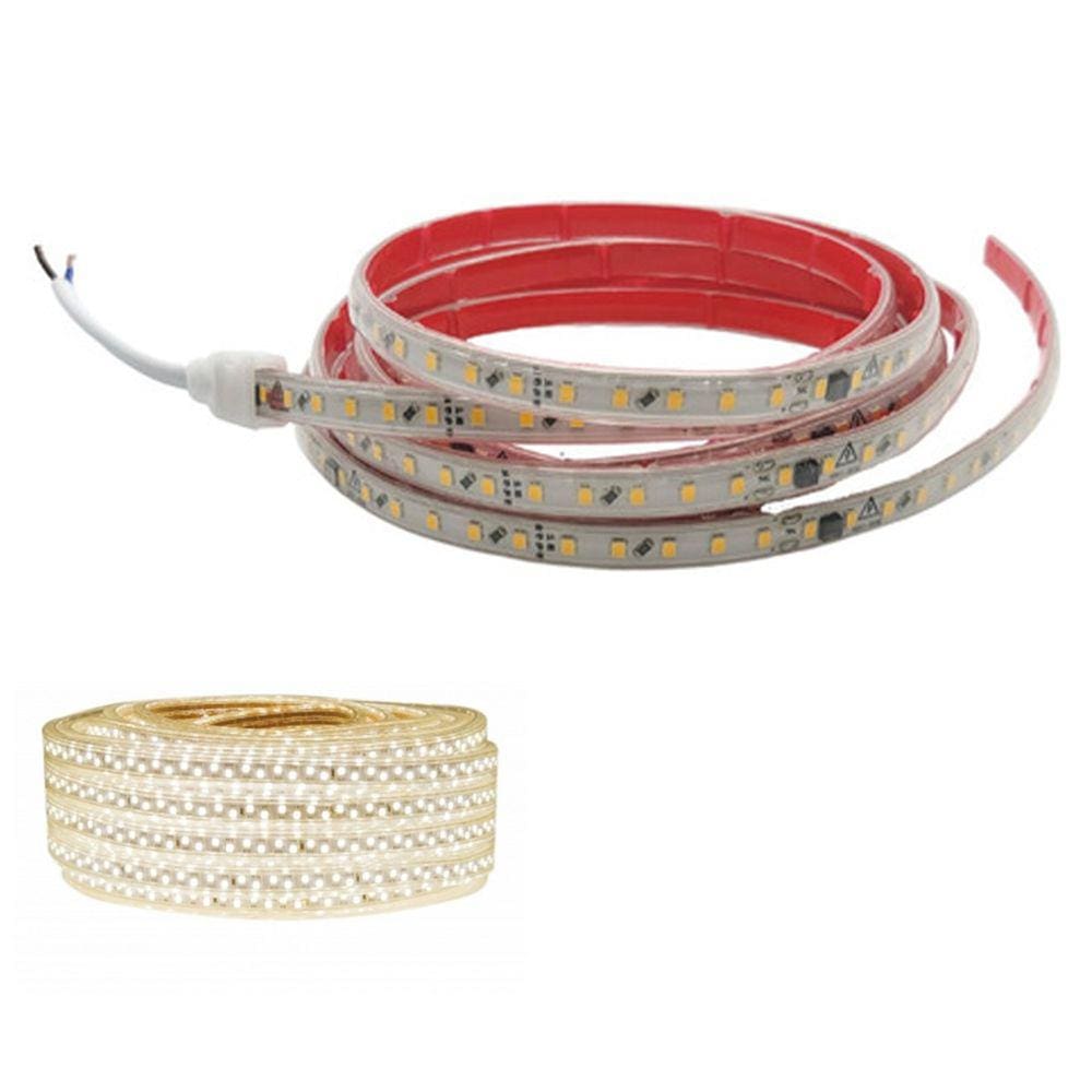 Fita Led SMD 127V 4000K 3 Metros Fita Dupla Face Plug Conector Perfil Gesso Sanca Ambiente Interno Externo