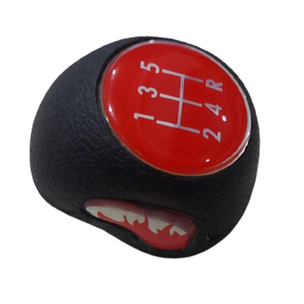 Bola Manopla De Câmbio Para Linha Fiat Esportiva Vermelha