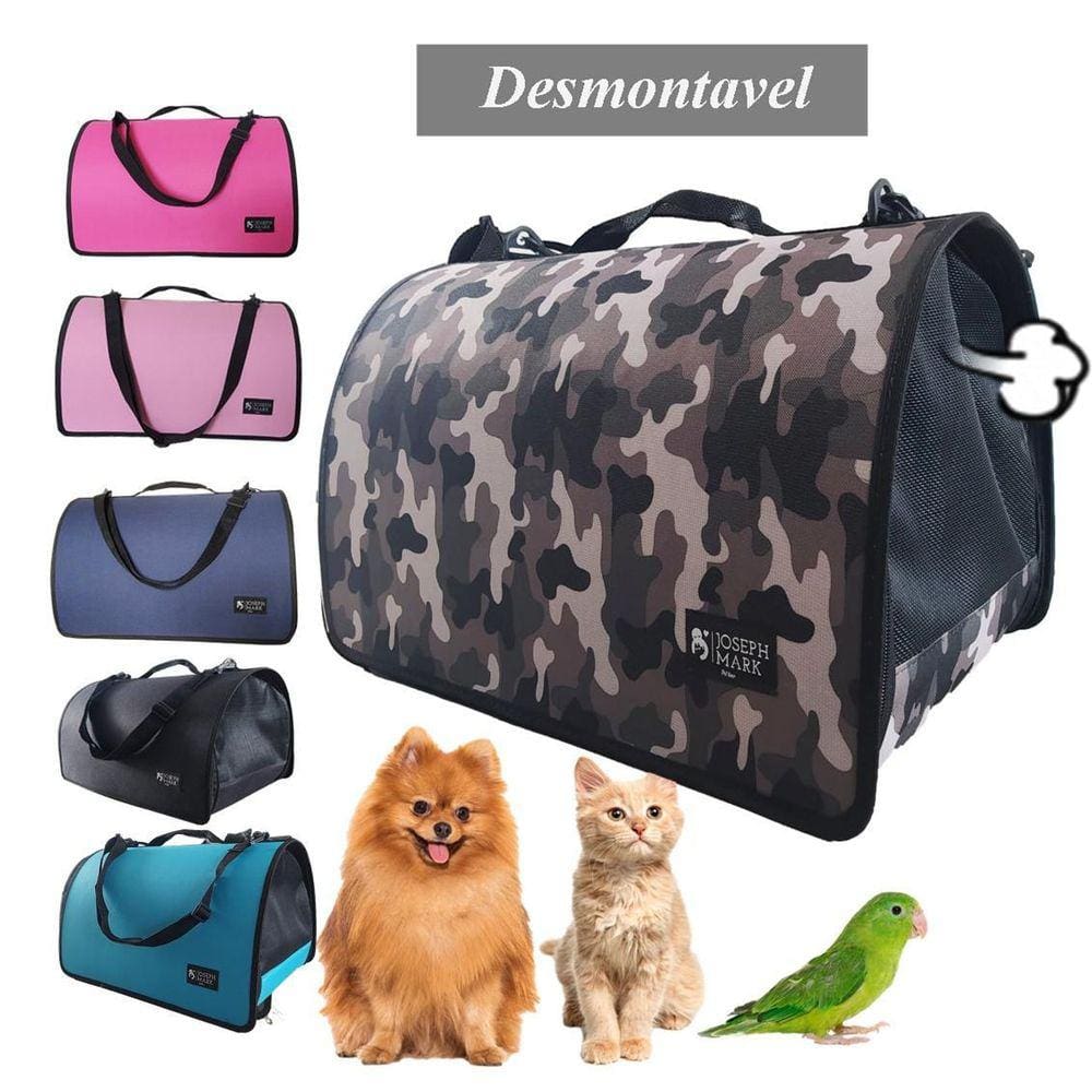 Bolsa Transporte Pet Grande Container Preto 8kg