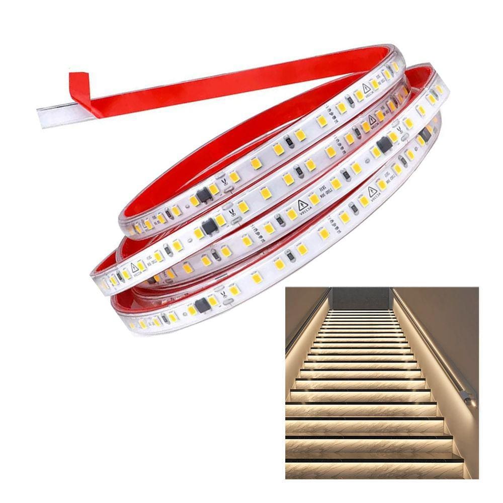 Fita de Led SMD 3000K 127V Plug Conector Fita Dupla Face 3 Metros Perfil Gesso Sanca Ambiente Interno Externo