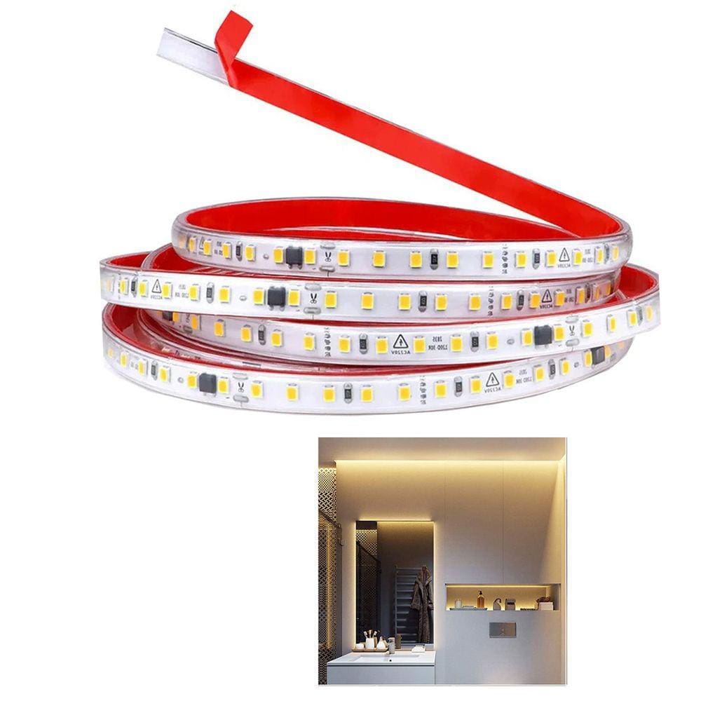 Fita de Led 3000K SMD 127V 3 Metros Fita Dupla Face Plug Conector Perfil Sanca Teto Rebaixado
