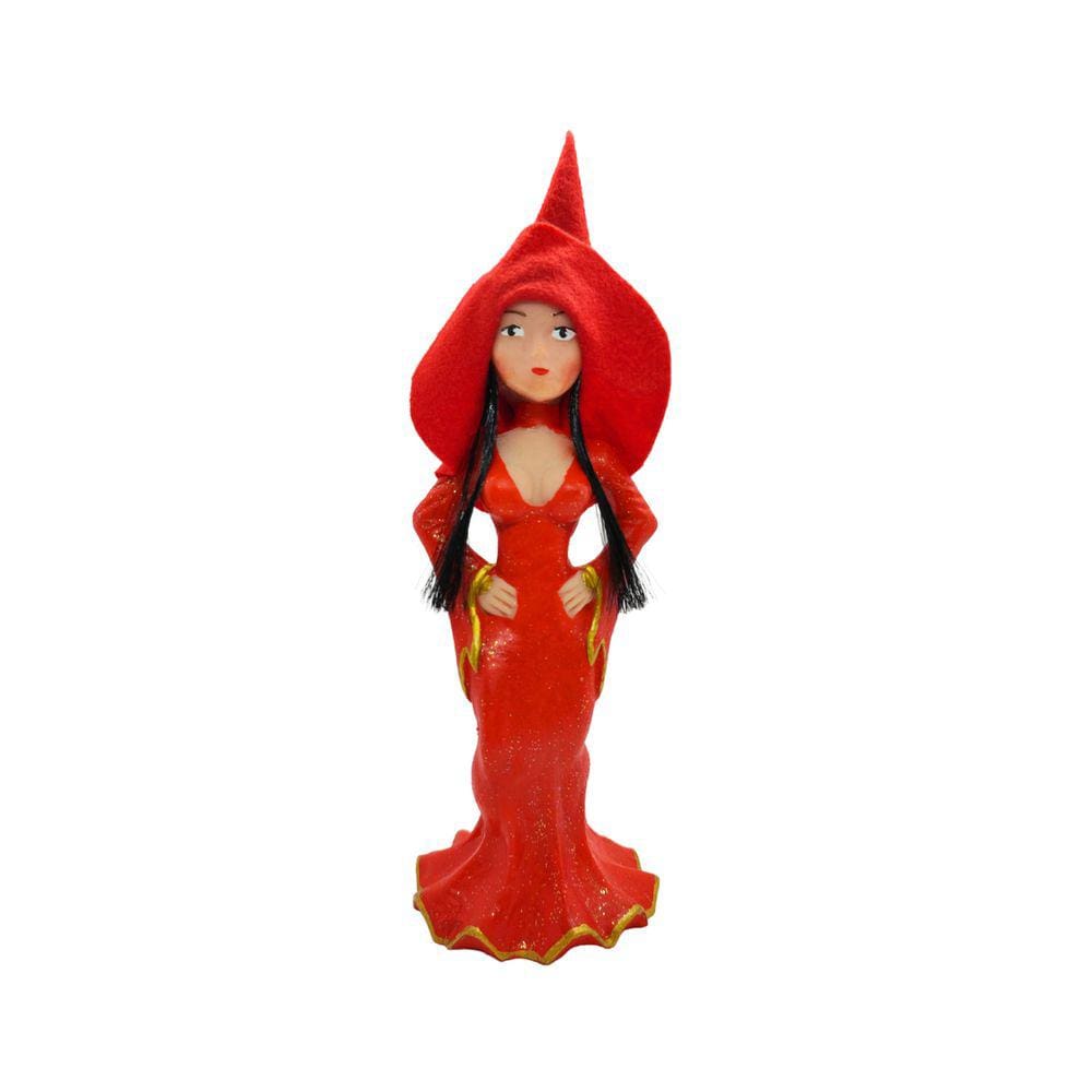 Bruxa Agatha Feiticeira Do Amor Resina 19 Cm Vermelha