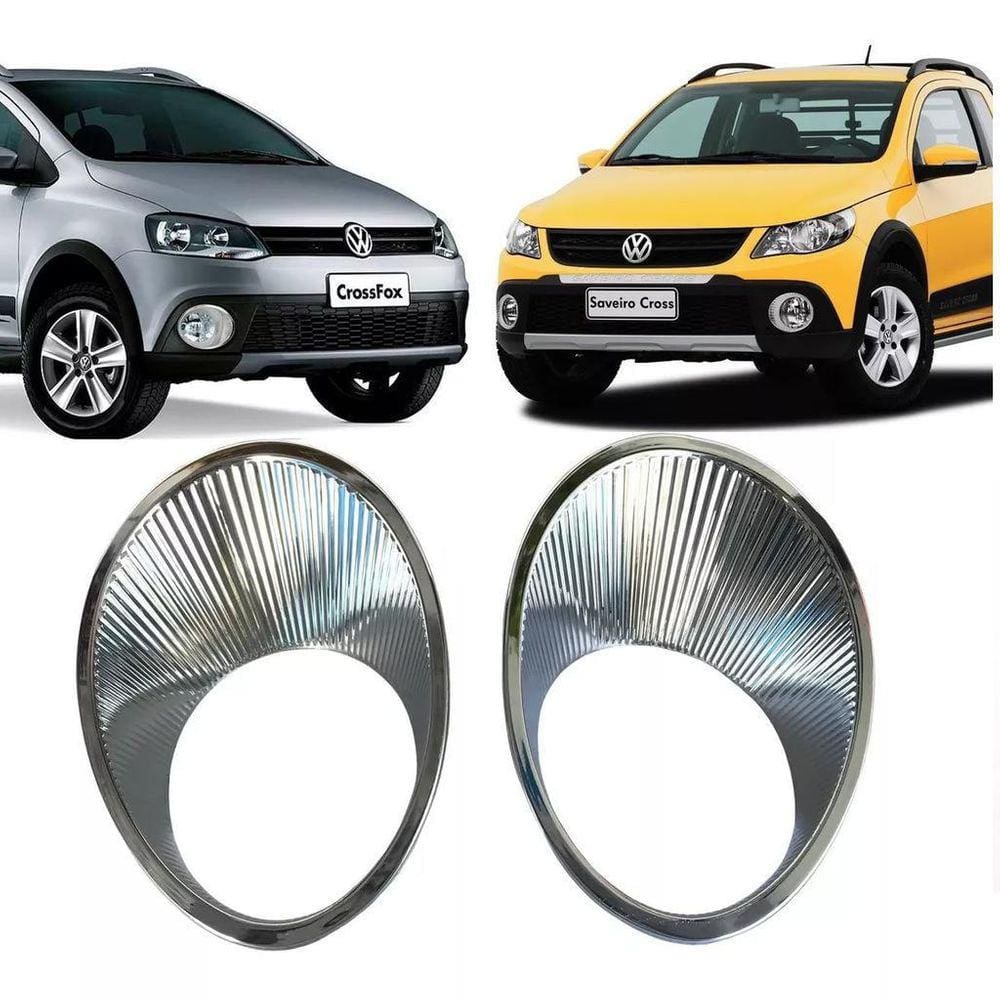 Moldura Farol Milha Crossfox 2013 Cromado Aro Copo