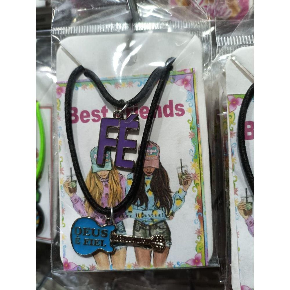 Kit 2 Colares Fé, Jesus Te Ama Pingentes Religiosos Ótimo