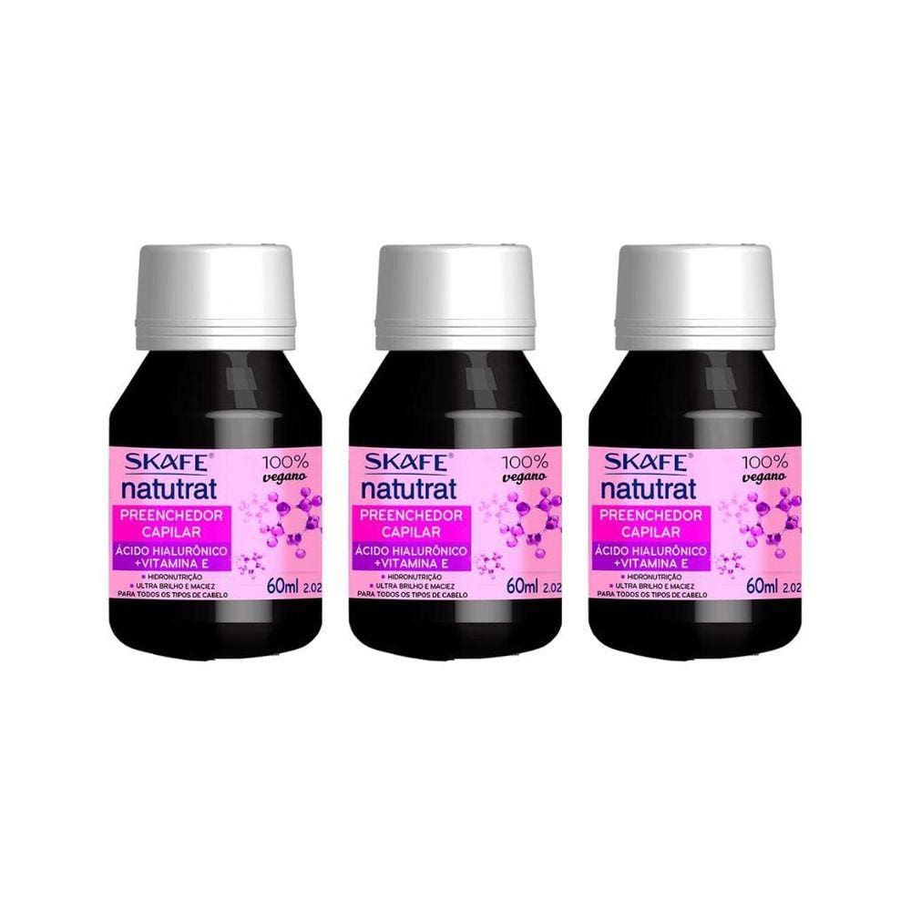 Oleo Capilar Skafe Natutrat Oleo Acido Hialur 60Ml-Kit C/3Un