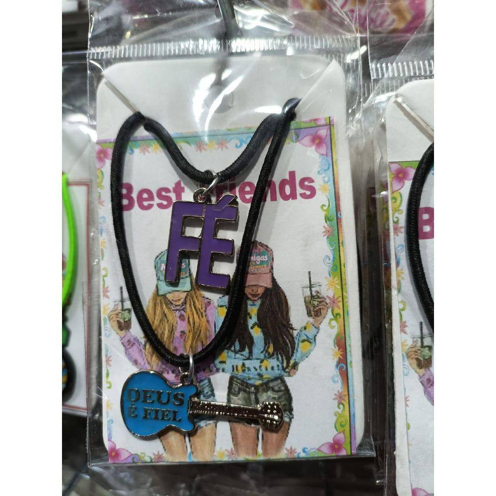 Kit 2 Colares Fé, Jesus Te Ama Pingentes Religiosos Ótimo