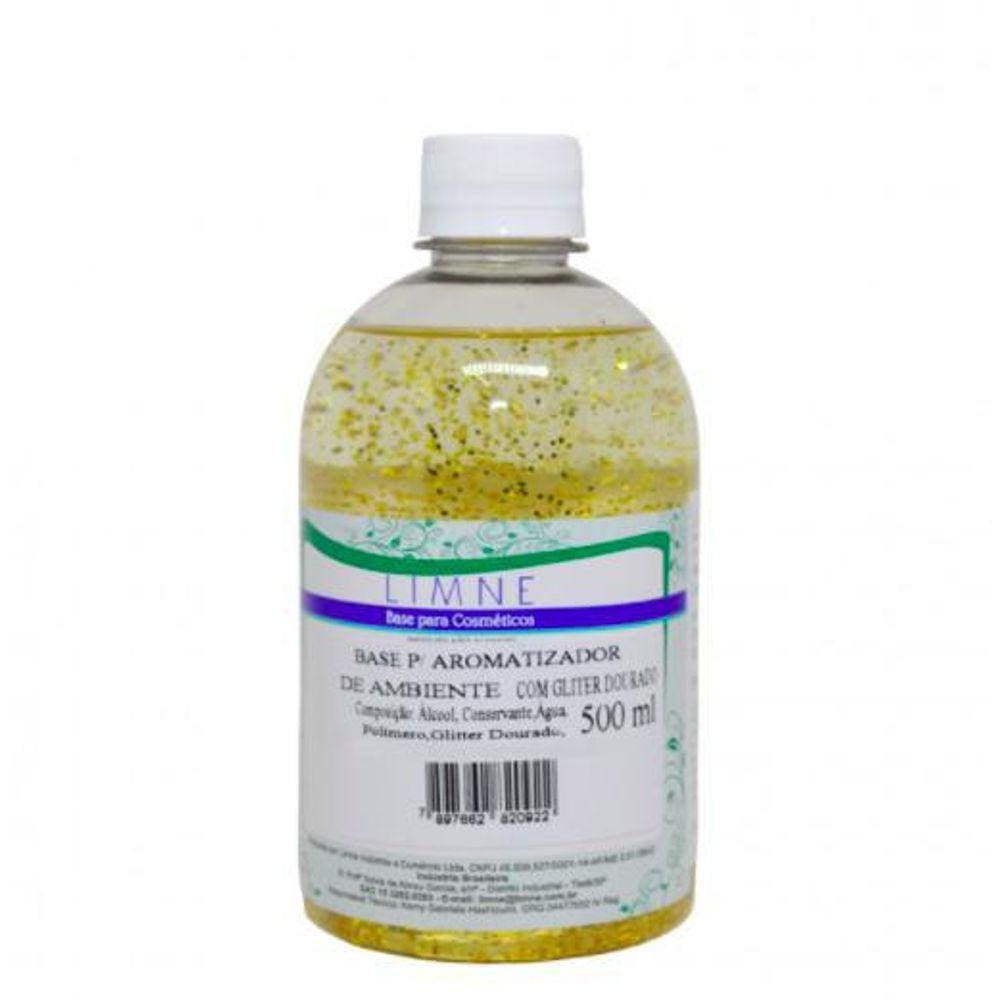 Base Aromatizador Glitter Dourado 500Ml Limne