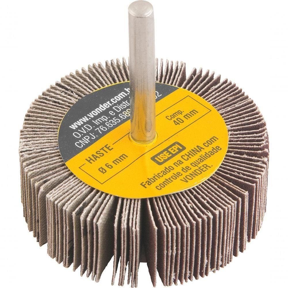 Roda De Lixa 60Mmx20Mm C/ Haste G220 - Vonder