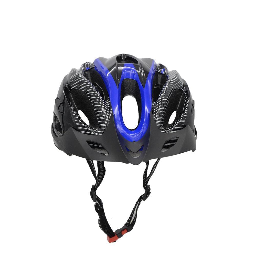 Capacete Ciclismo Speed Preto/Azul Sinalizador Led Traseiro