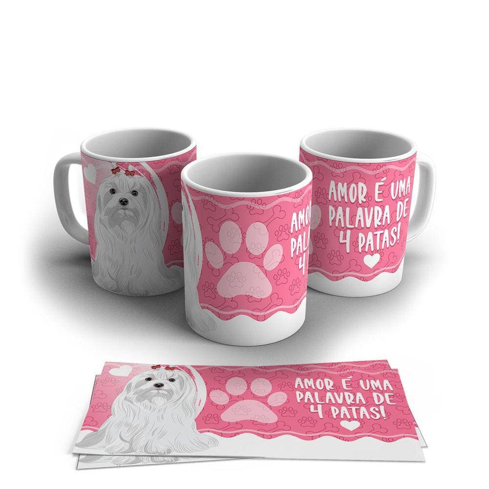 Caneca Personalizada Porcelana Pet Cachorro 325ml