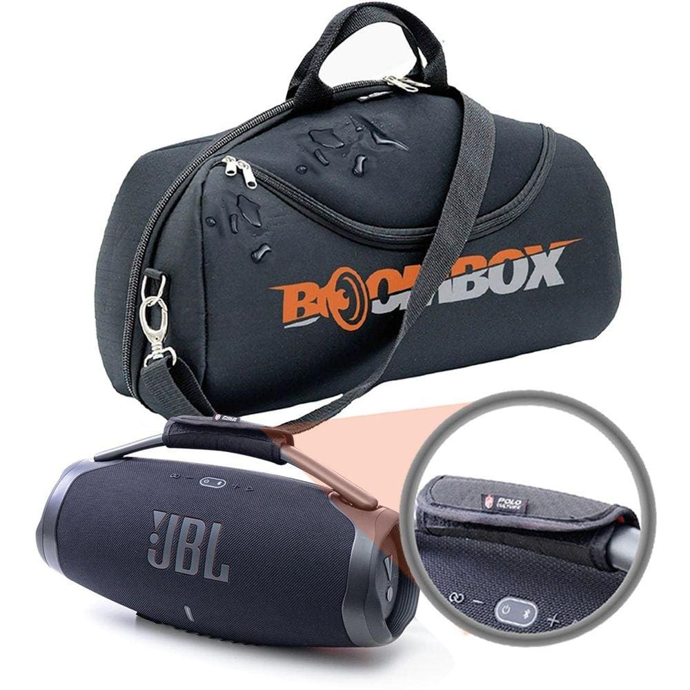 Kit Bolsa Case Para Boombox 3 + Protetor de Alça Ombro Top