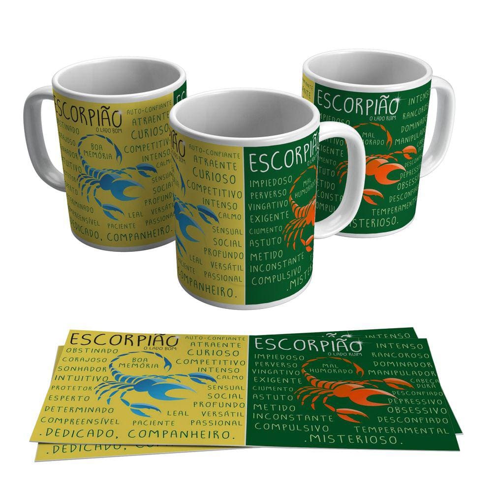 Caneca Escorpião Signo Horóscopo Zodíaco 325ml
