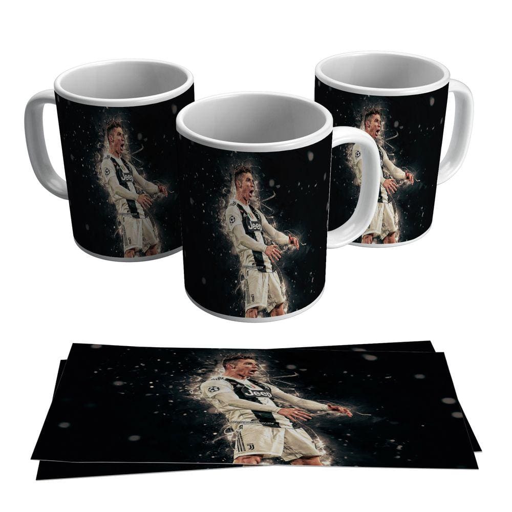 Caneca Cristiano Ronaldo Juventus Jogador Gol 325ml