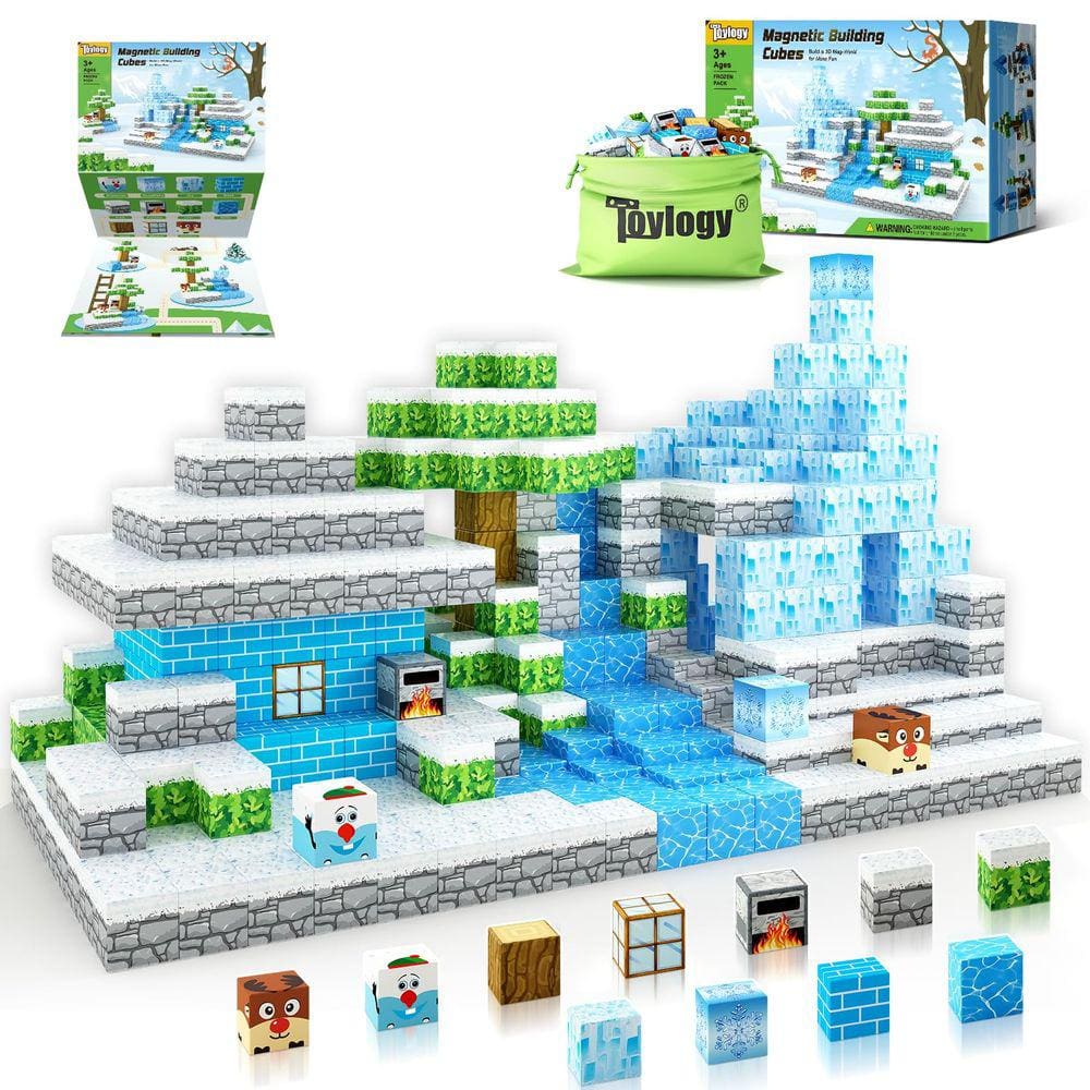 Blocos magnéticos Toylogy Build Mine Magnet World Frozen Castl