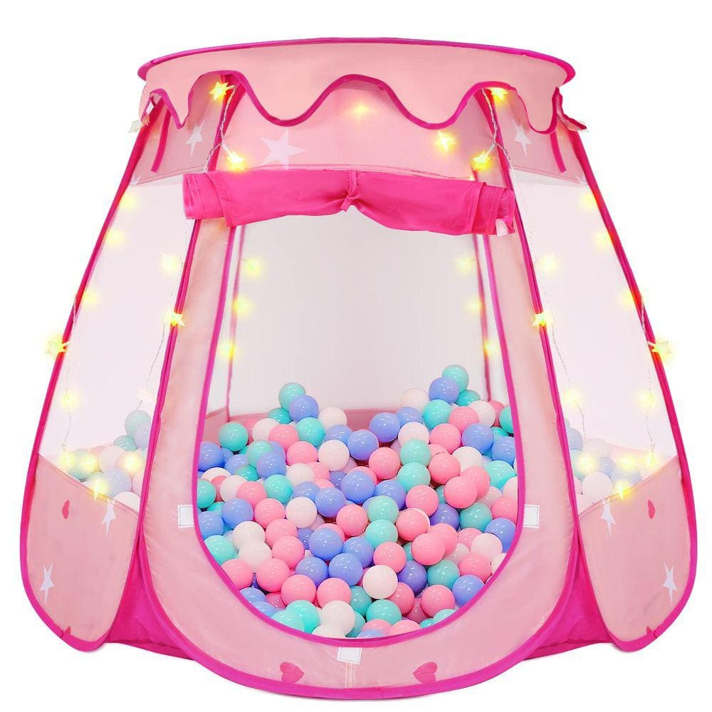 Play Tent ZUOSEN Princess para crianças com bolas e luz estelar