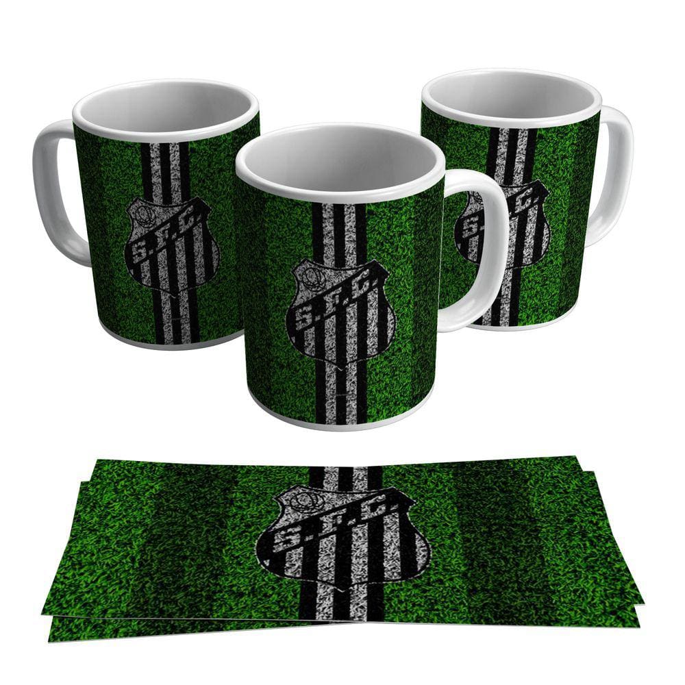 Caneca Santos Escudo Gramado Time Peixe 325ml