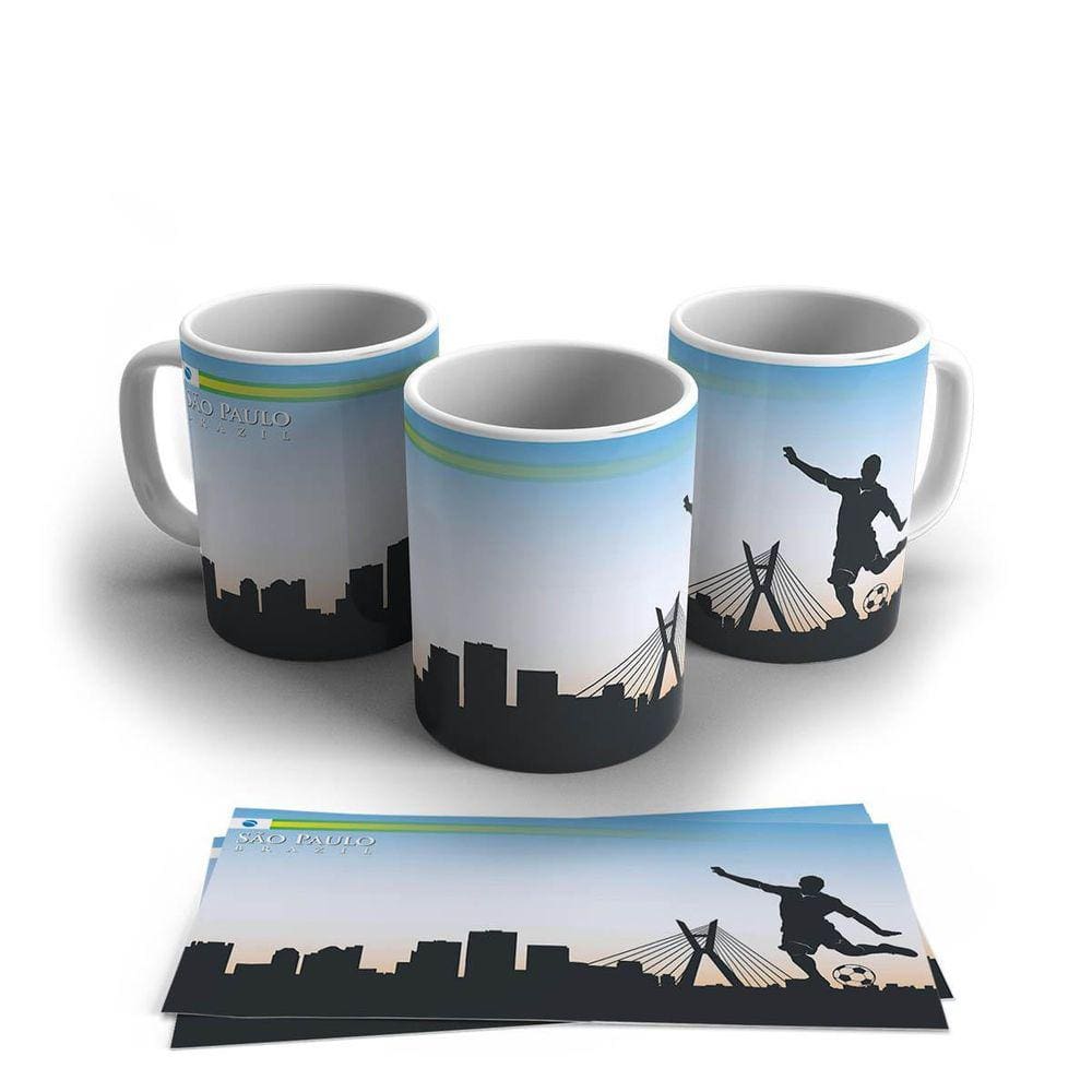 Caneca Porcelana Cidade Ou País São Paulo 325ml