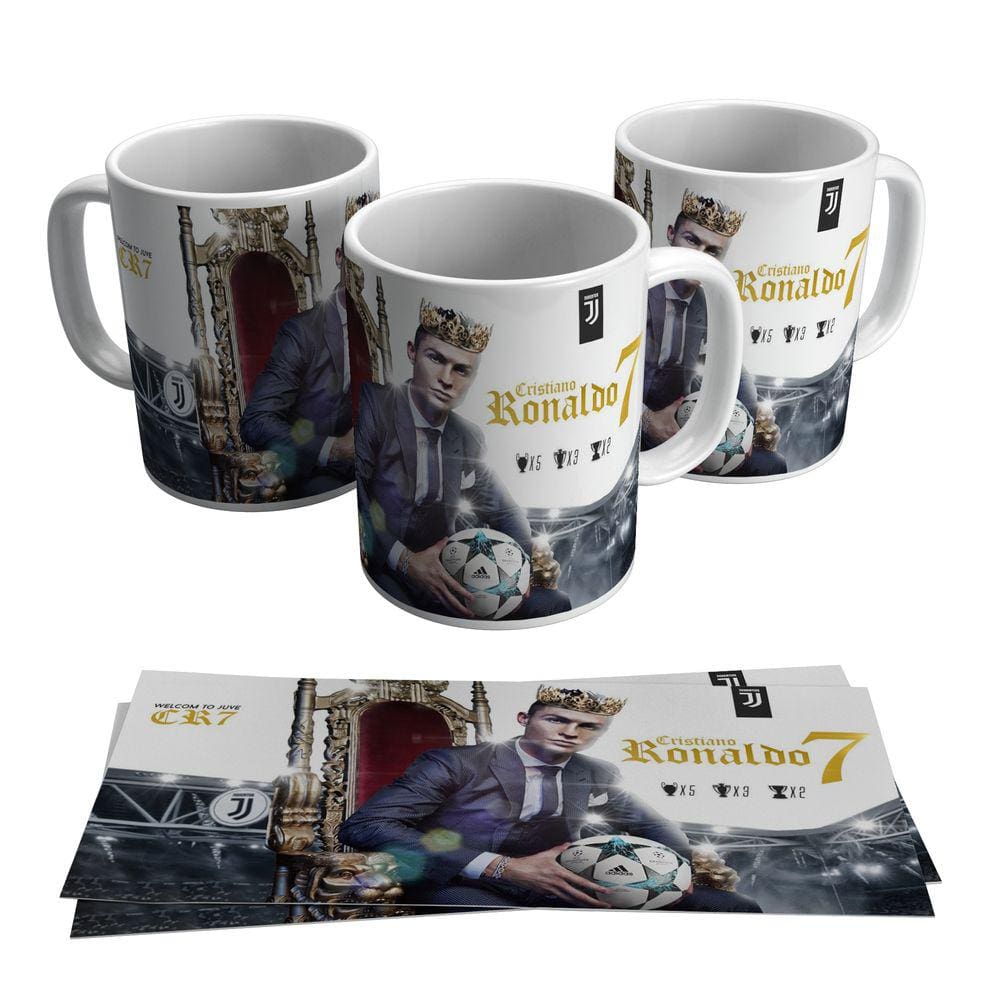 Caneca Cristiano Ronaldo Bola Ouro Craque Português 325ml