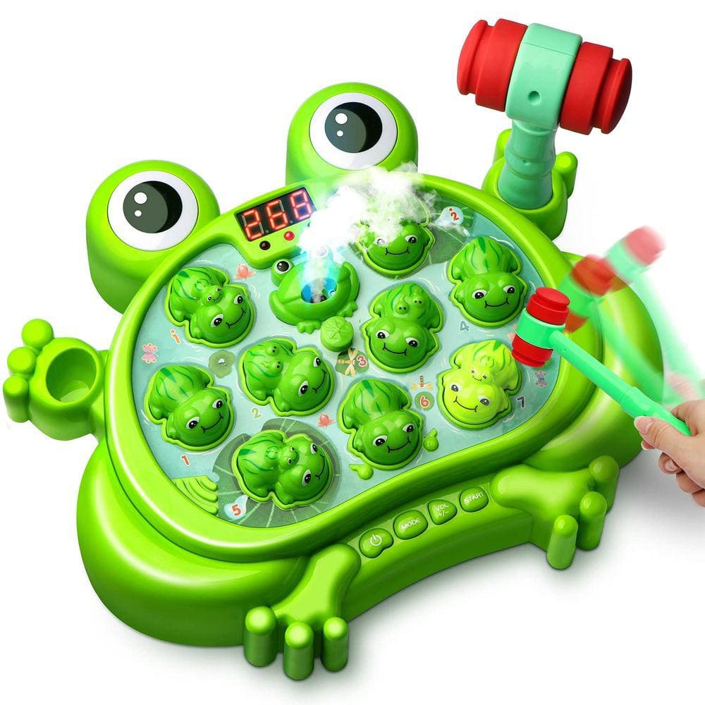 Jogo interativo Whack A Frog HopeRock Toys para crianças de 2 a 5 anos