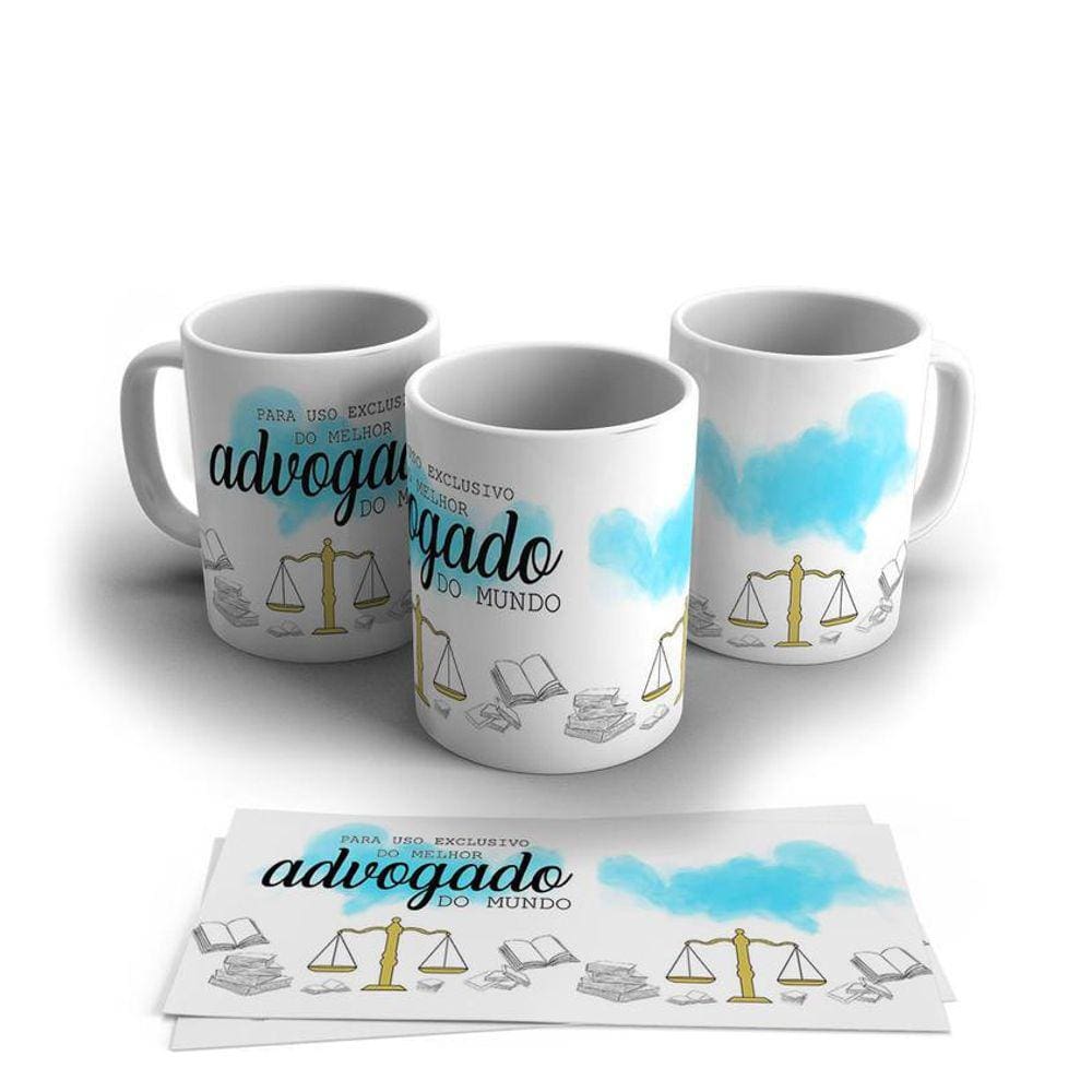 Caneca Personalizada Porcelana Profissão Advogado 325ml