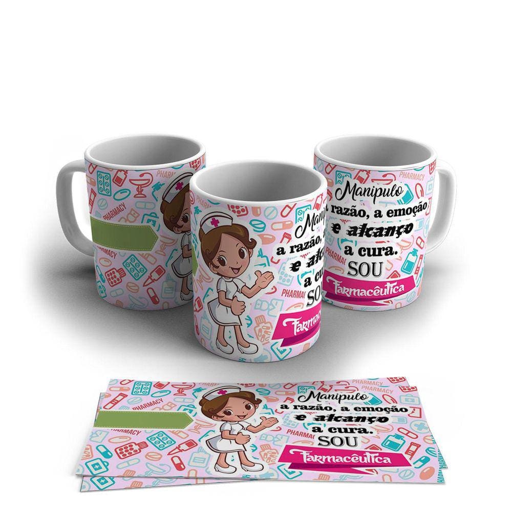 Caneca Personalizada Porcelana Profissão Enfermeiro 325ml
