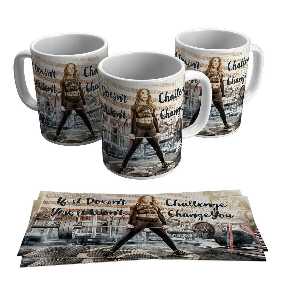 Caneca Crossfit Malhação Musculação Academia Peso 325ml
