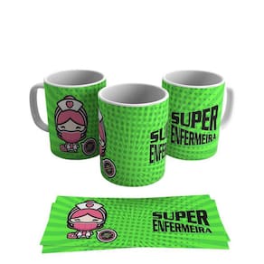 Caneca Personalizada Porcelana Profissão Enfermeiro 325ml