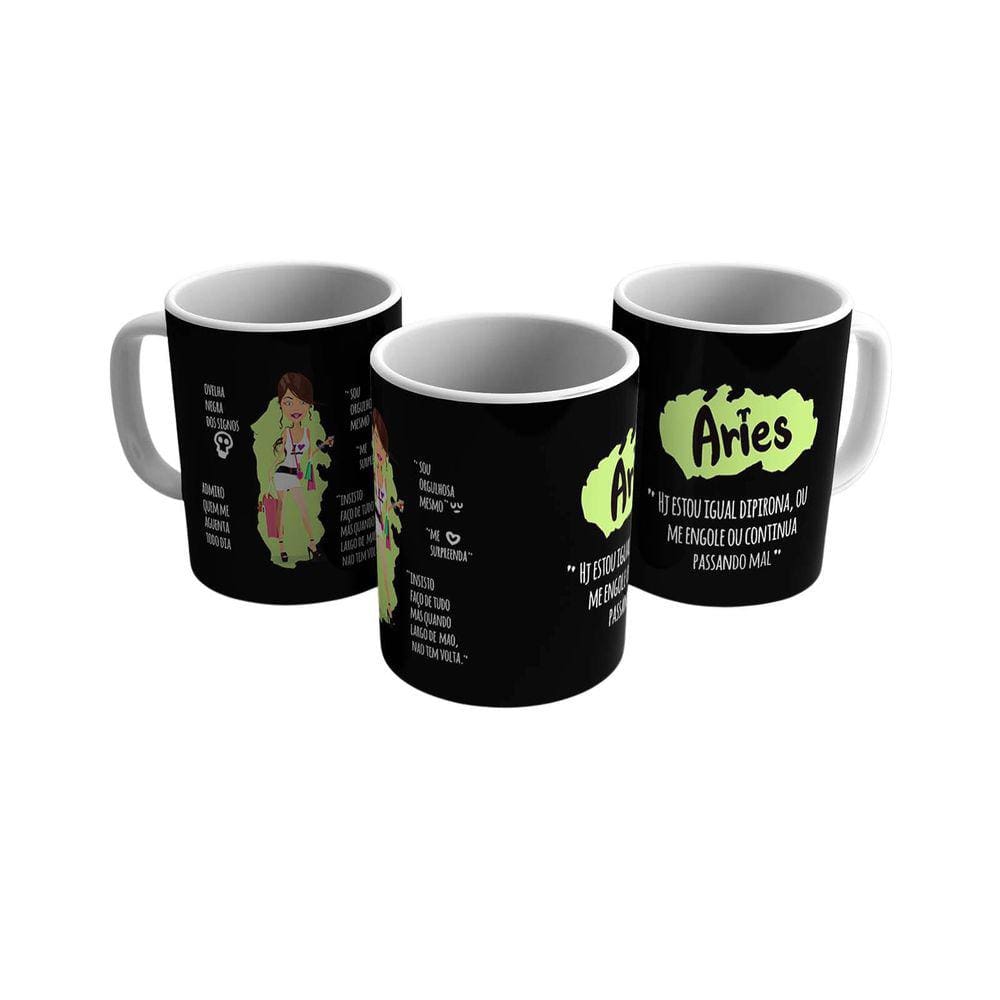 Caneca Personalizada Cerâmica Signo Áries 325ml