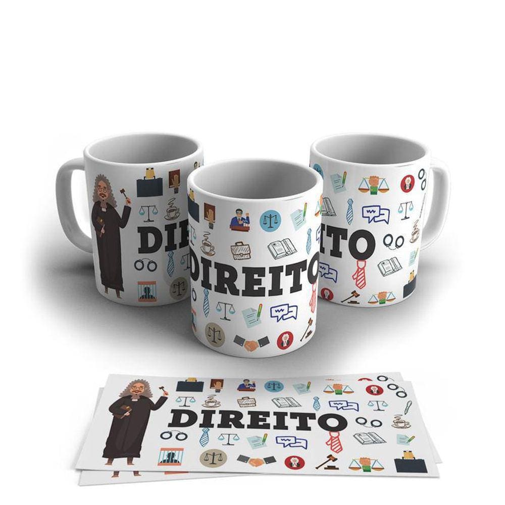 Caneca Personalizada Porcelana Profissão Advogado 325ml
