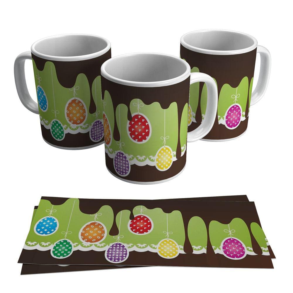 Caneca Ovo Páscoa Chocolate Coelho 325ml