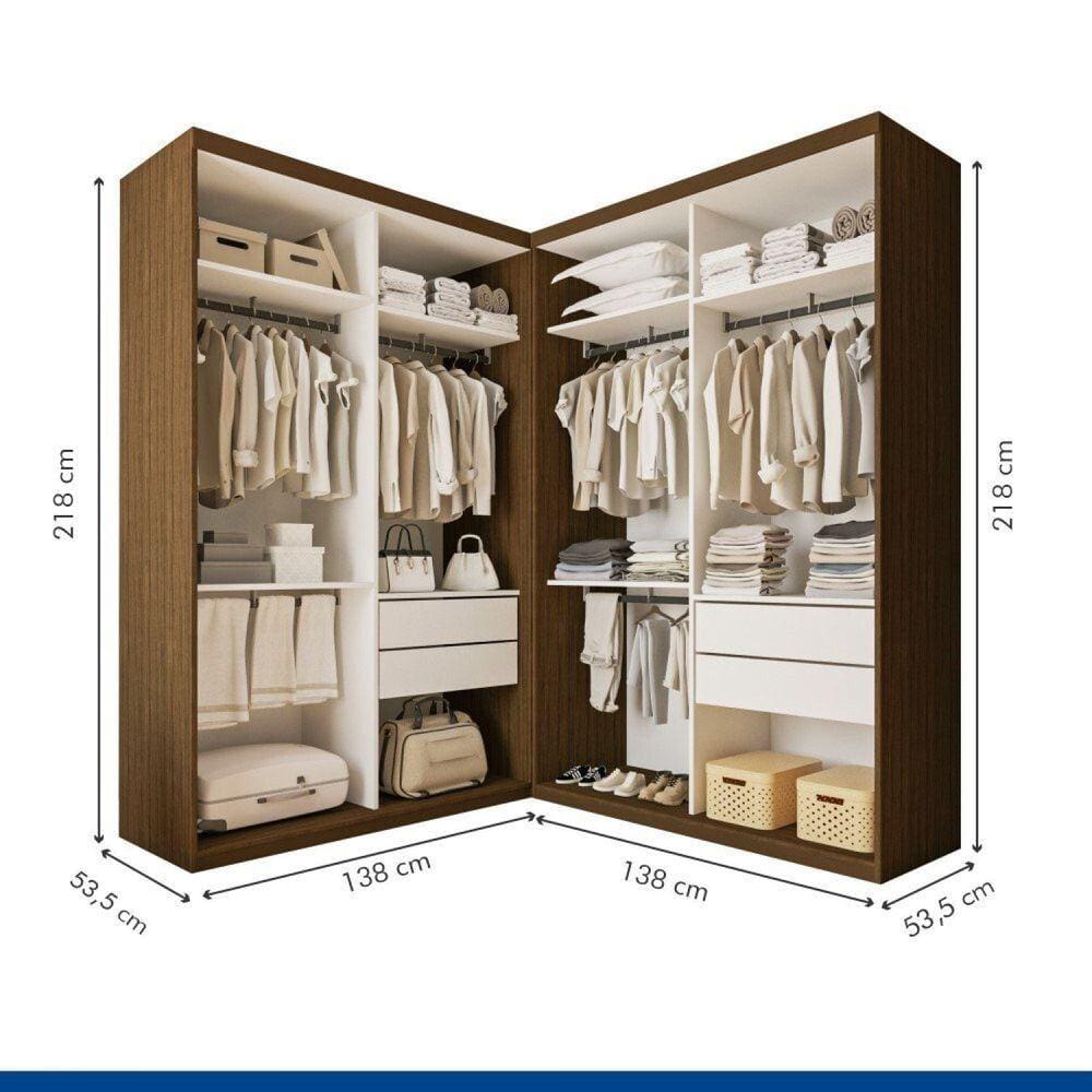 Closet Casal sem Portas 4 Gavetas Júlia Duo | Extra