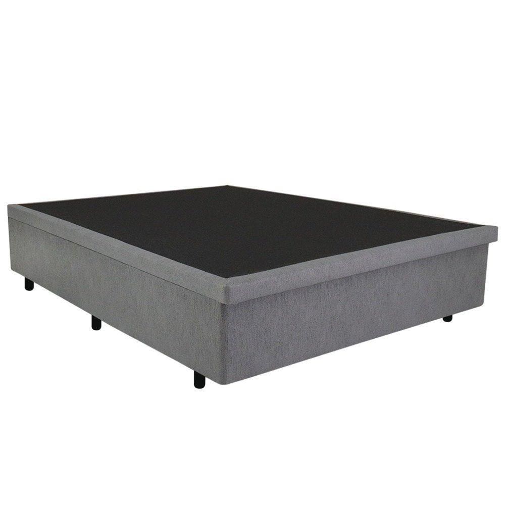 Base Box Baú Viúva 128x188x42cm Courino Cinza