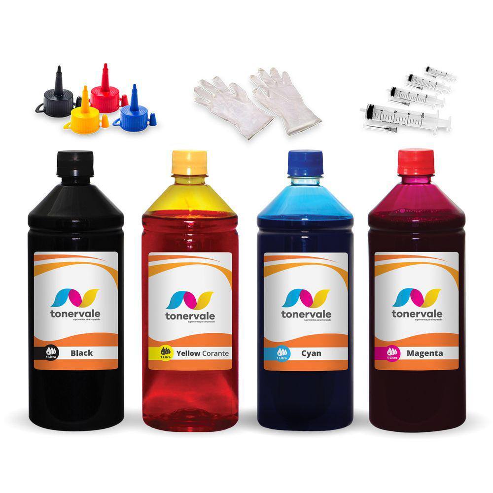 Kit 4 Tinta Universal Para Todas Brother de 1 Litro Platinum